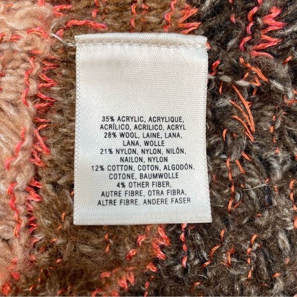 Sleeping on Snow x Anthropologie Cowl Neck Pink/ Brown Cardigan Size Small - Picture 10 of 16